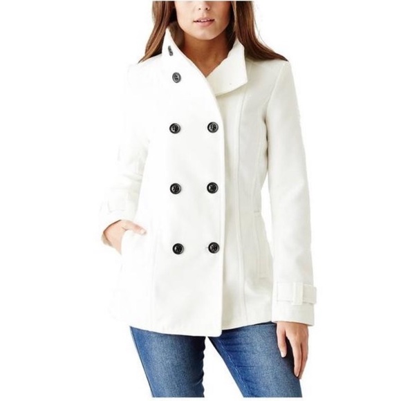Guess Norine White Peacoat - Picture 1 of 6